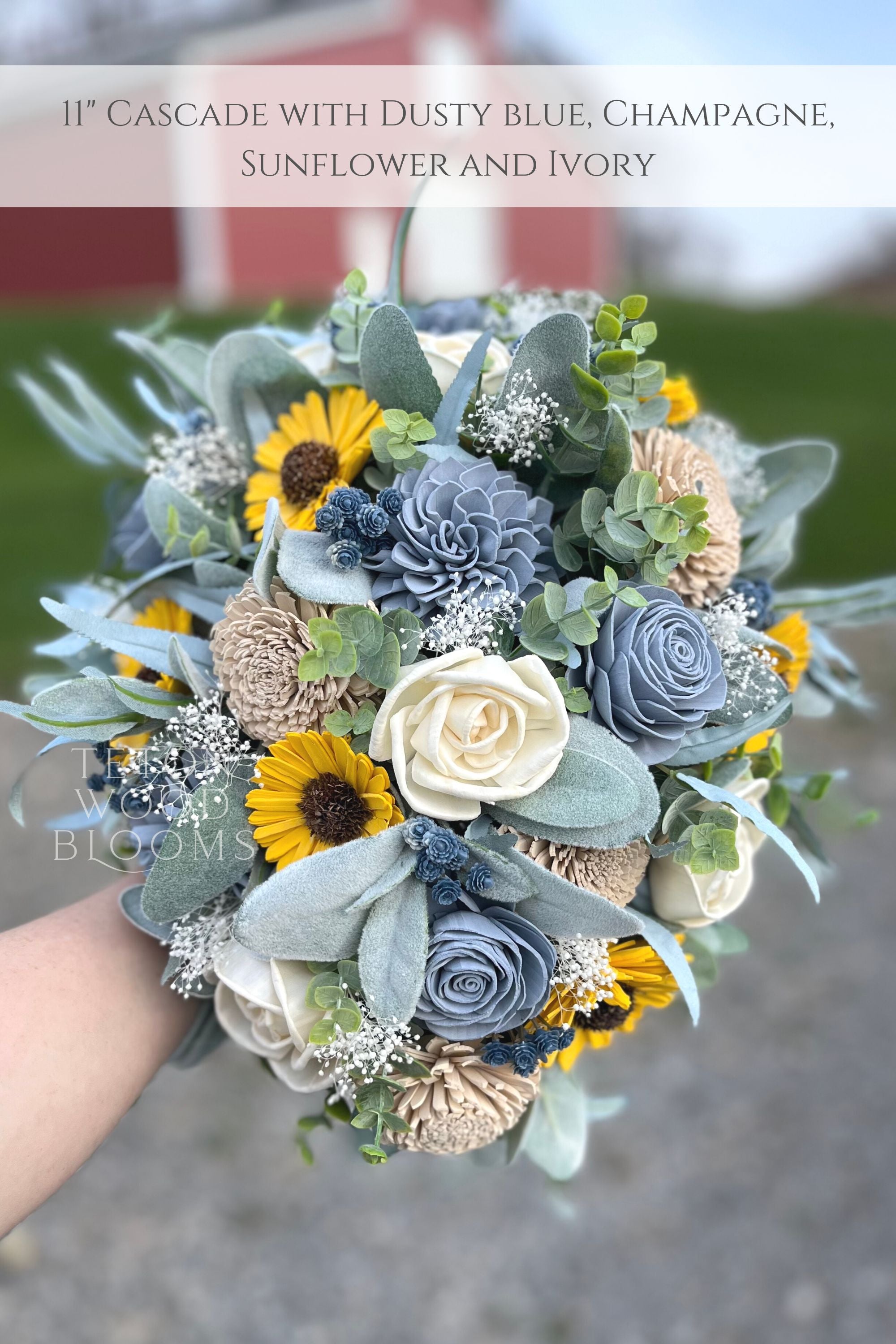 Sunflower, Willow and Baby's Breath Bouquet
