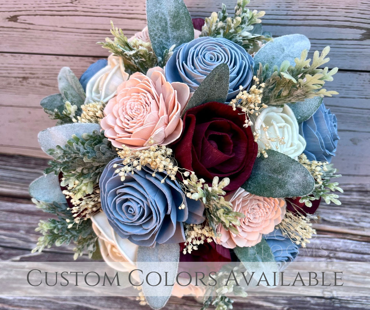 Rustic Blush and Baby's Breath Bouquet – Teton Wood Blooms