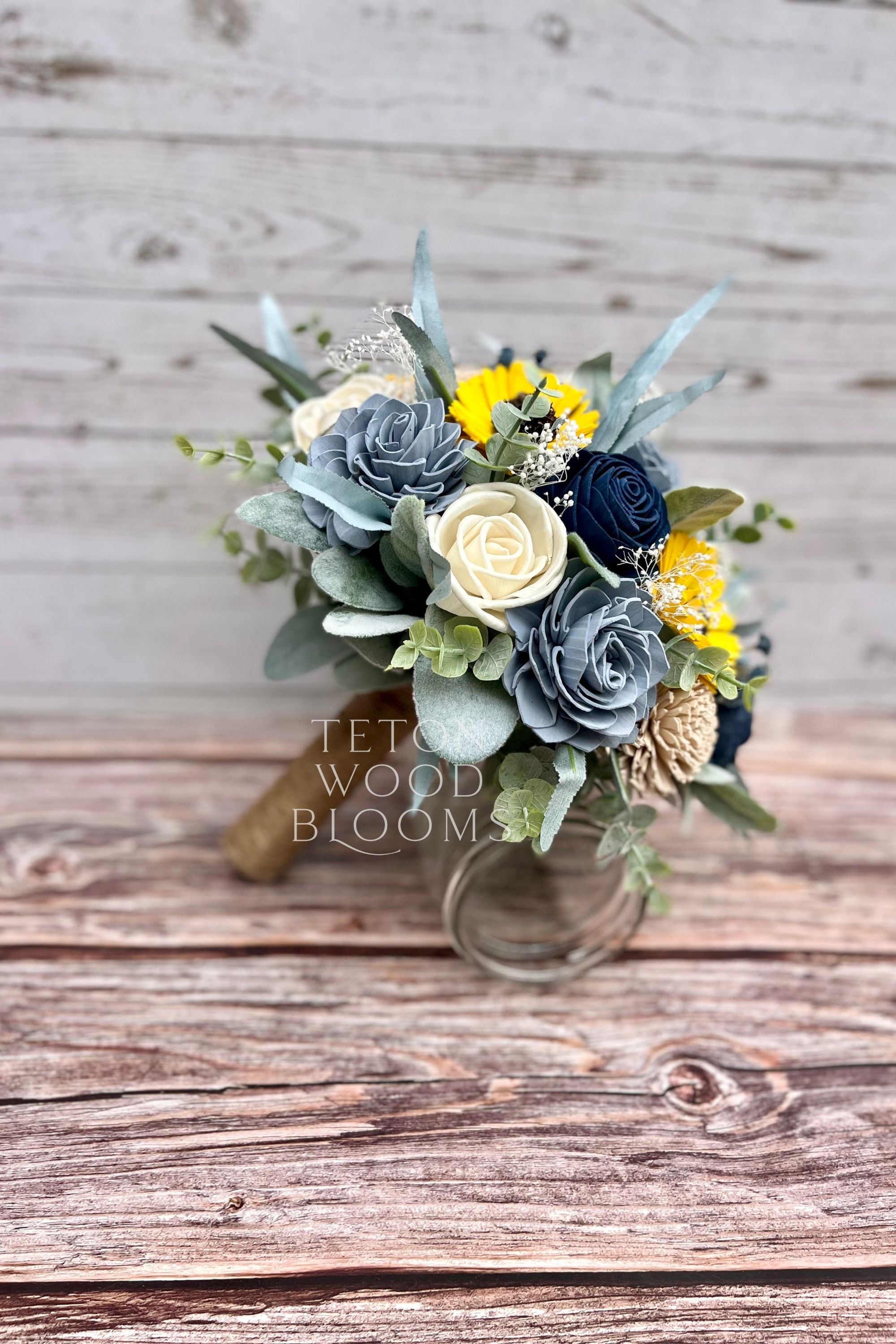 Sunflower, Willow and Baby's Breath Bouquet
