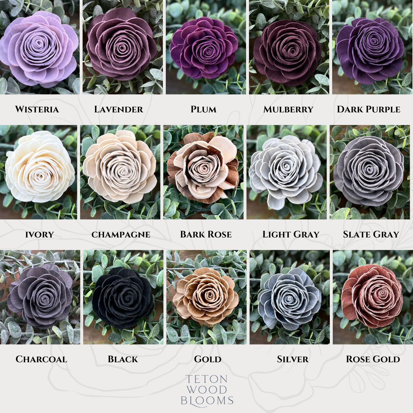 Wood Flower Color Samples