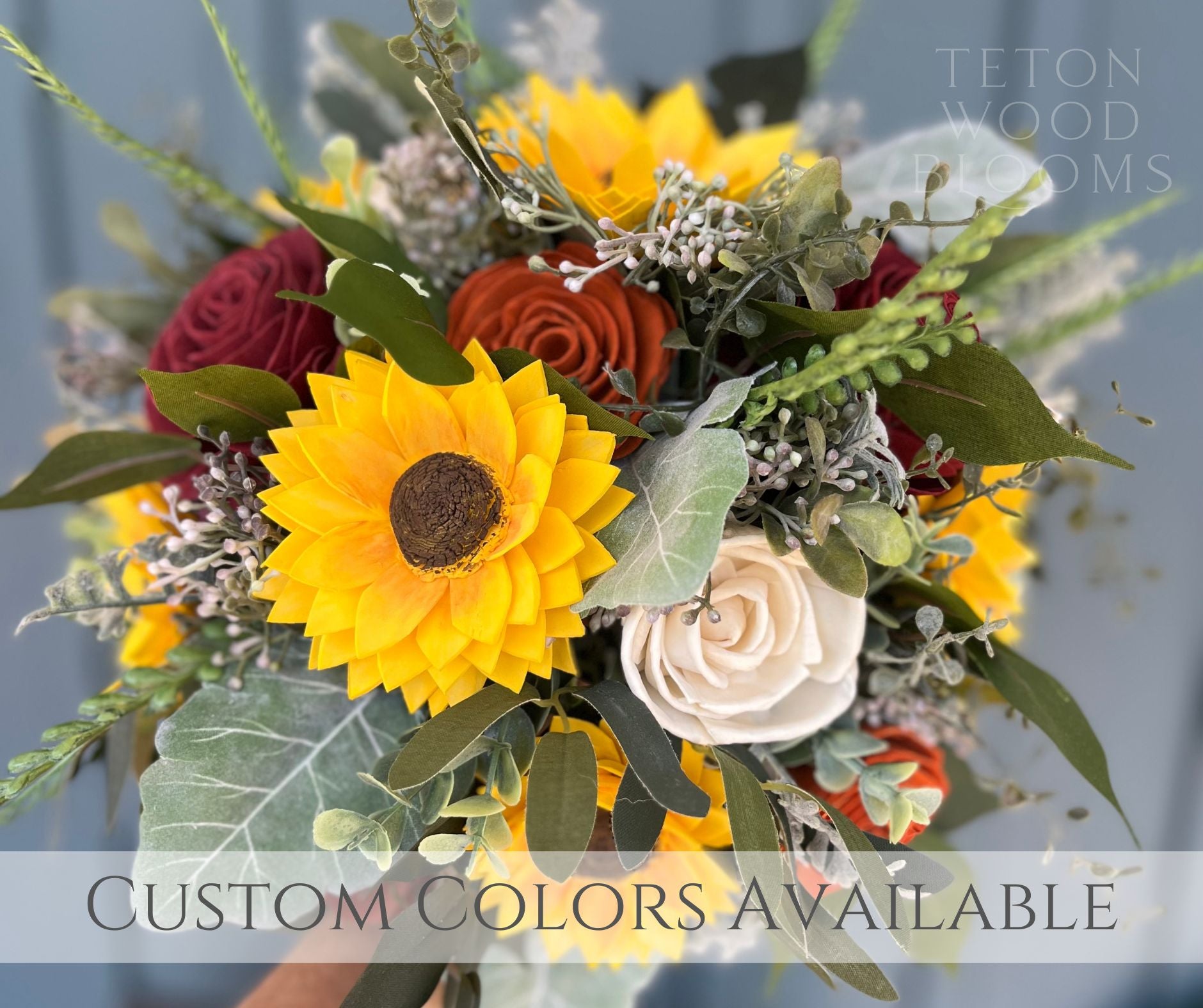 sunflower succulent bouquet Wyoming Sunflower Bouquet – Teton Wood Blooms