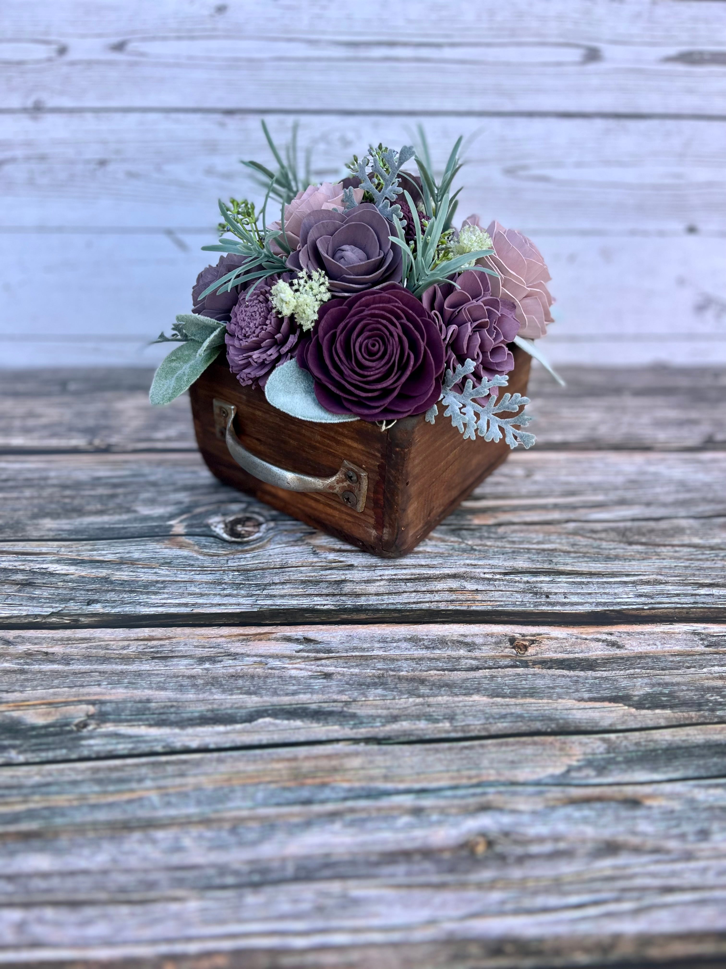 READY TO SHIP - Plum and Lavender Centerpiece