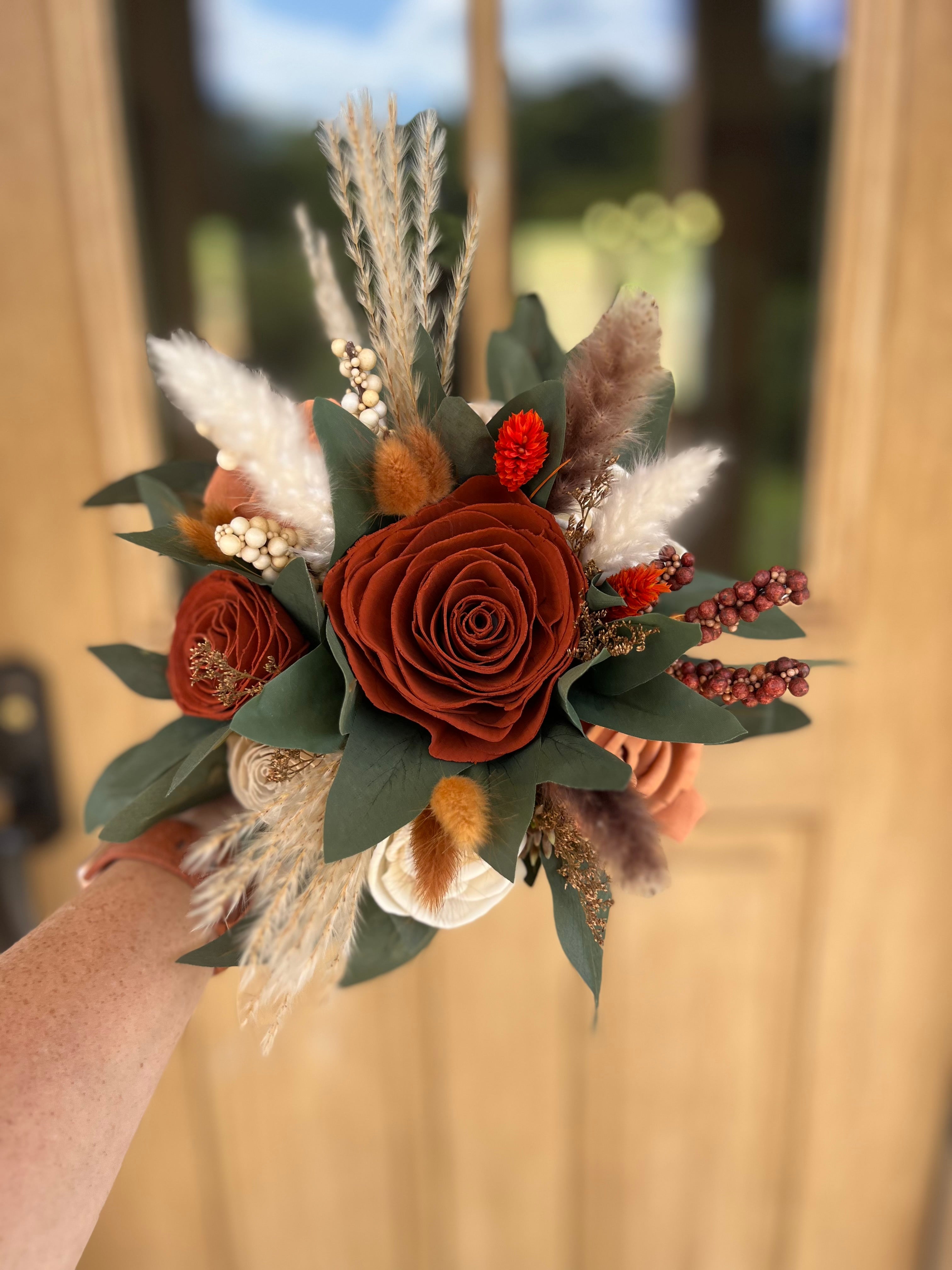 READY TO SHIP - Rust and Terra Cotta Bouquet