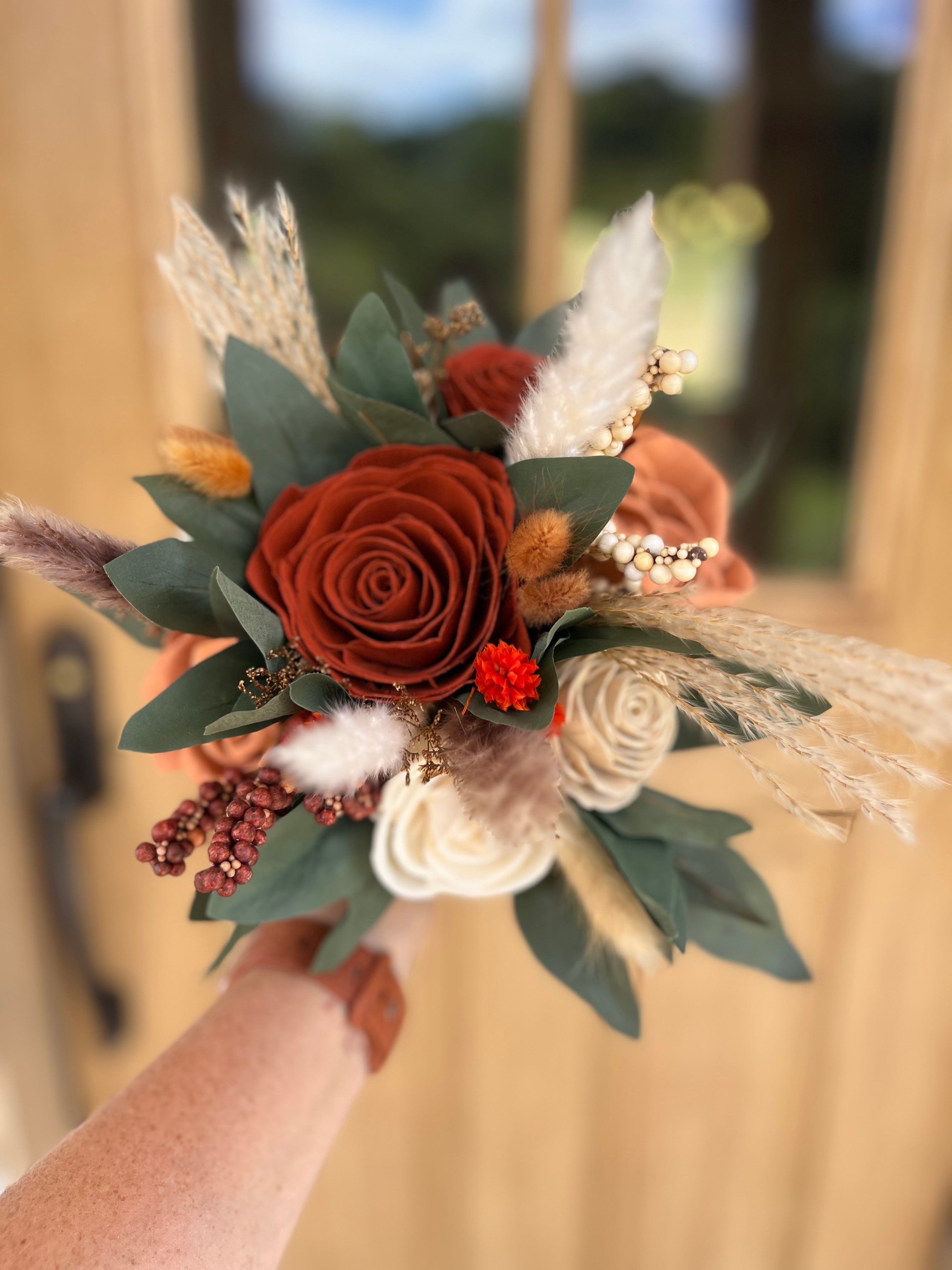 READY TO SHIP - Rust and Terra Cotta Bouquet