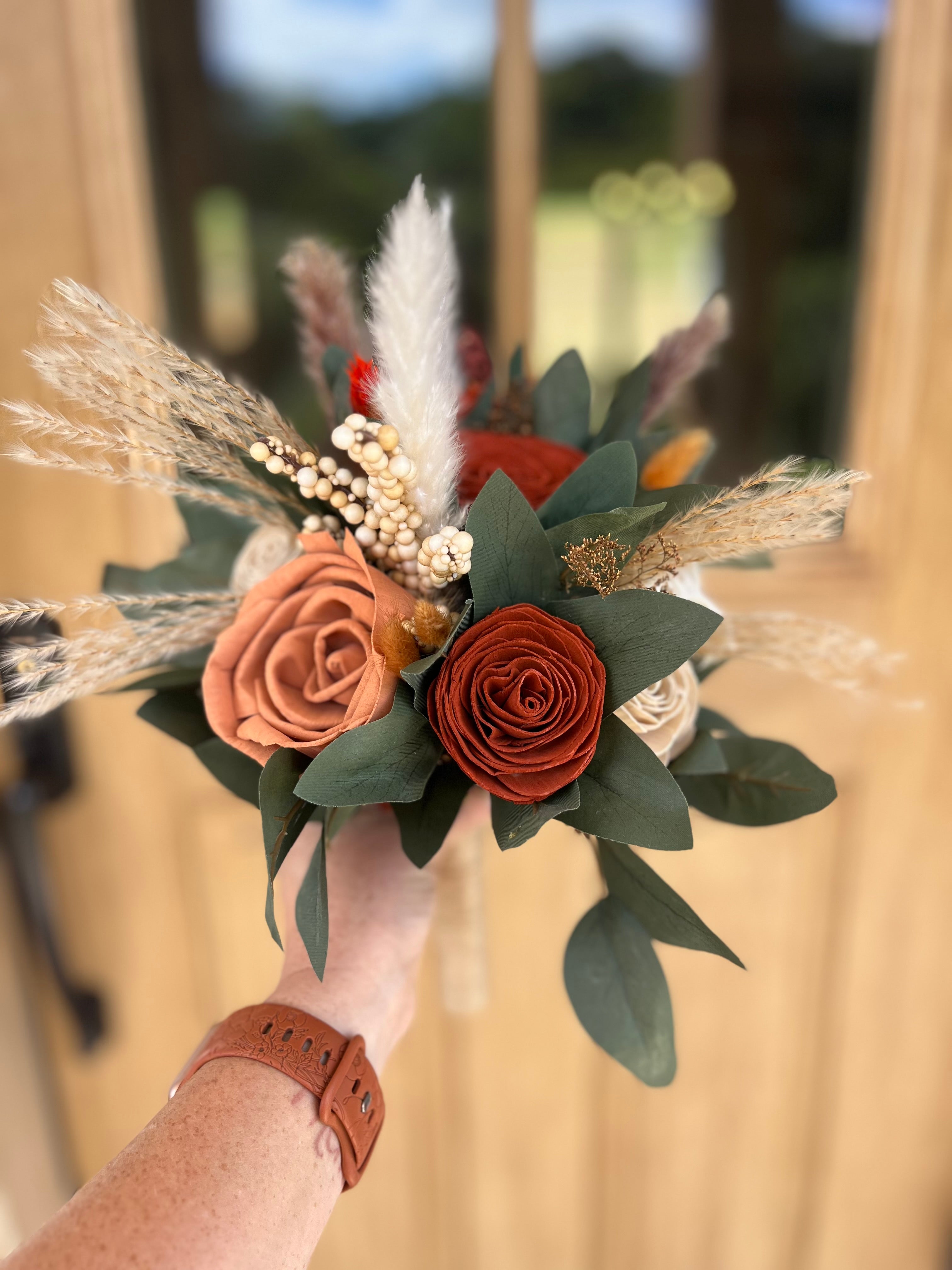 READY TO SHIP - Rust and Terra Cotta Bouquet