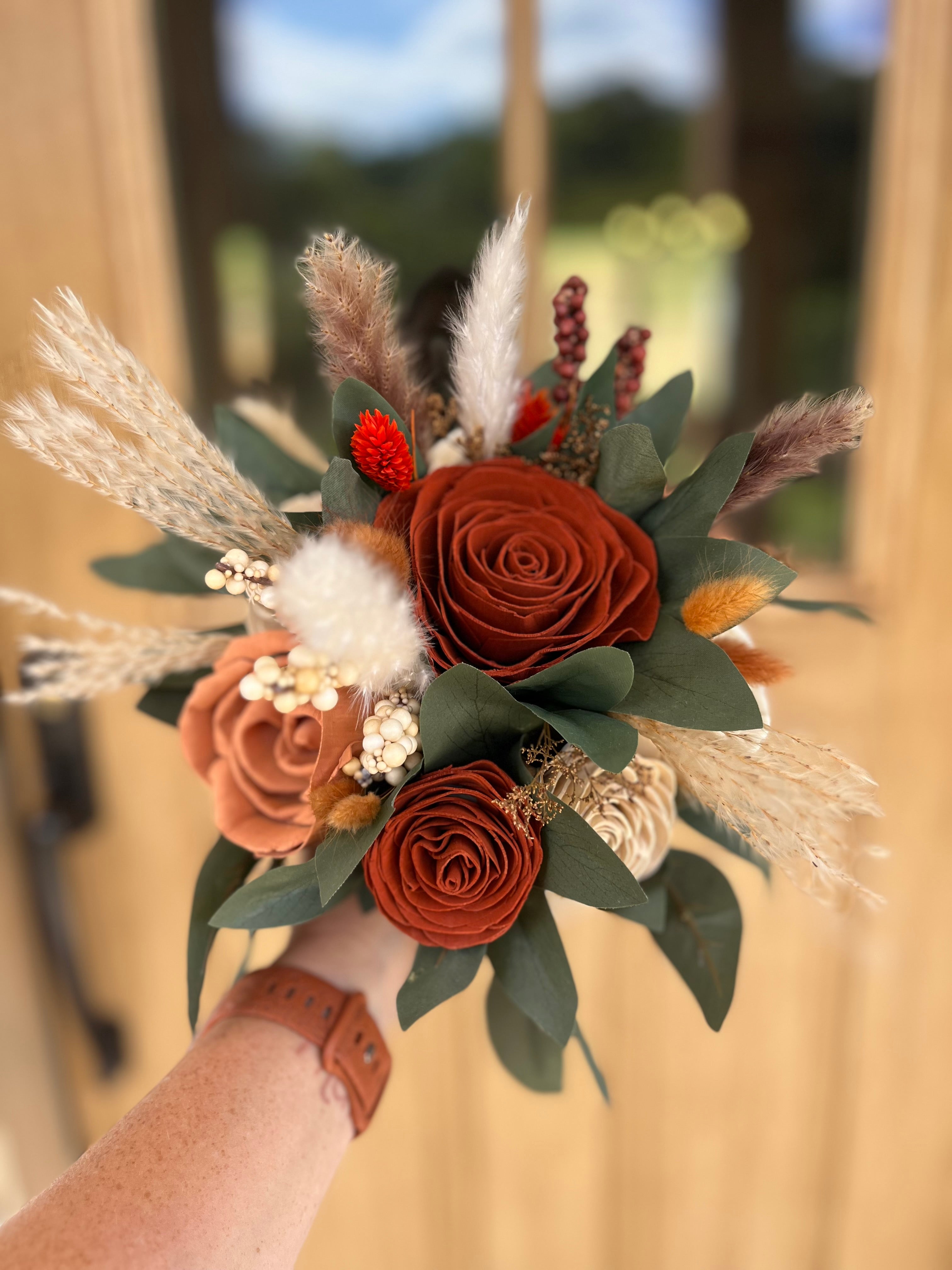 READY TO SHIP - Rust and Terra Cotta Bouquet