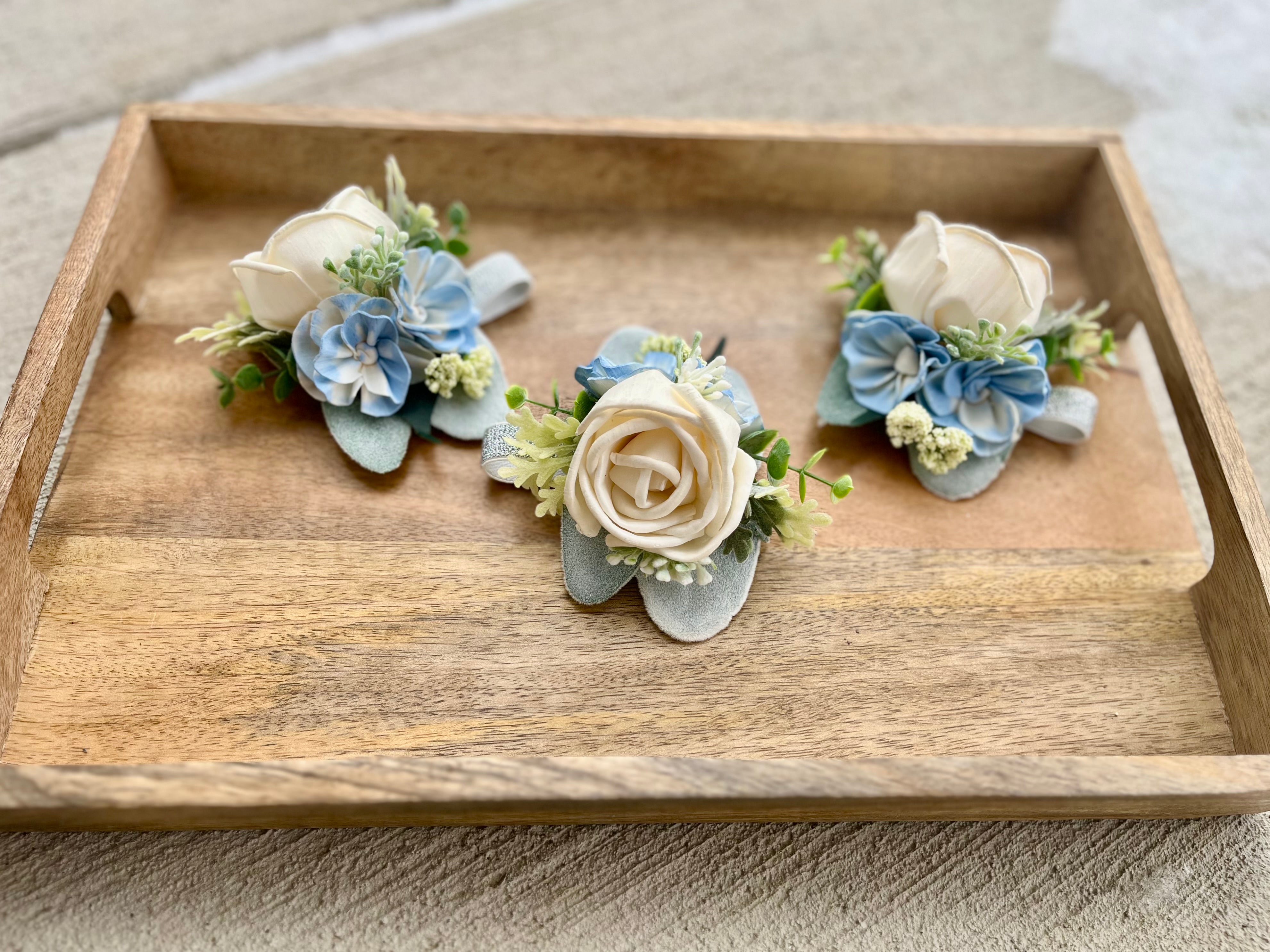 Hydrangea Boutonniere and Corsage