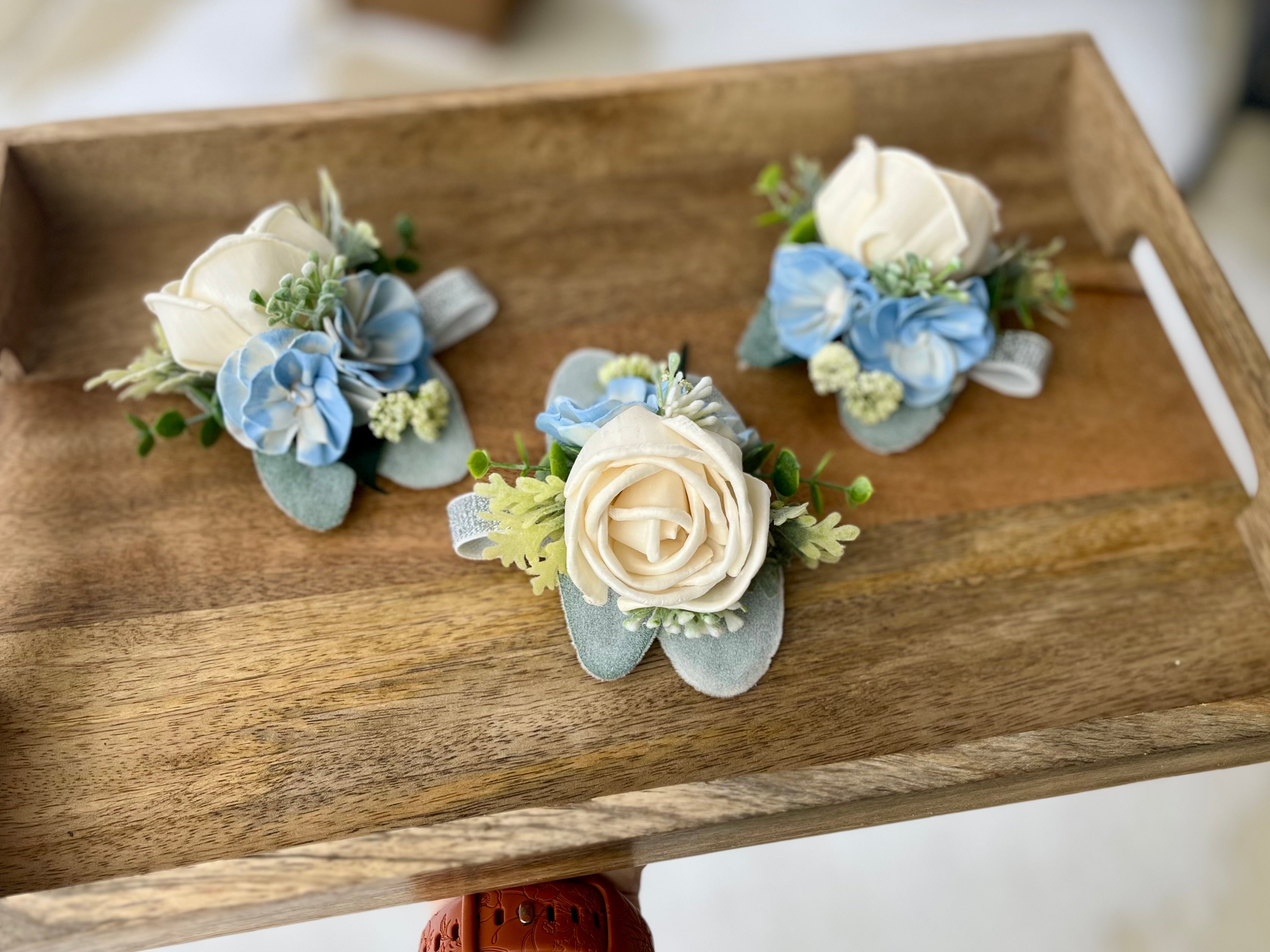 Hydrangea Boutonniere and Corsage