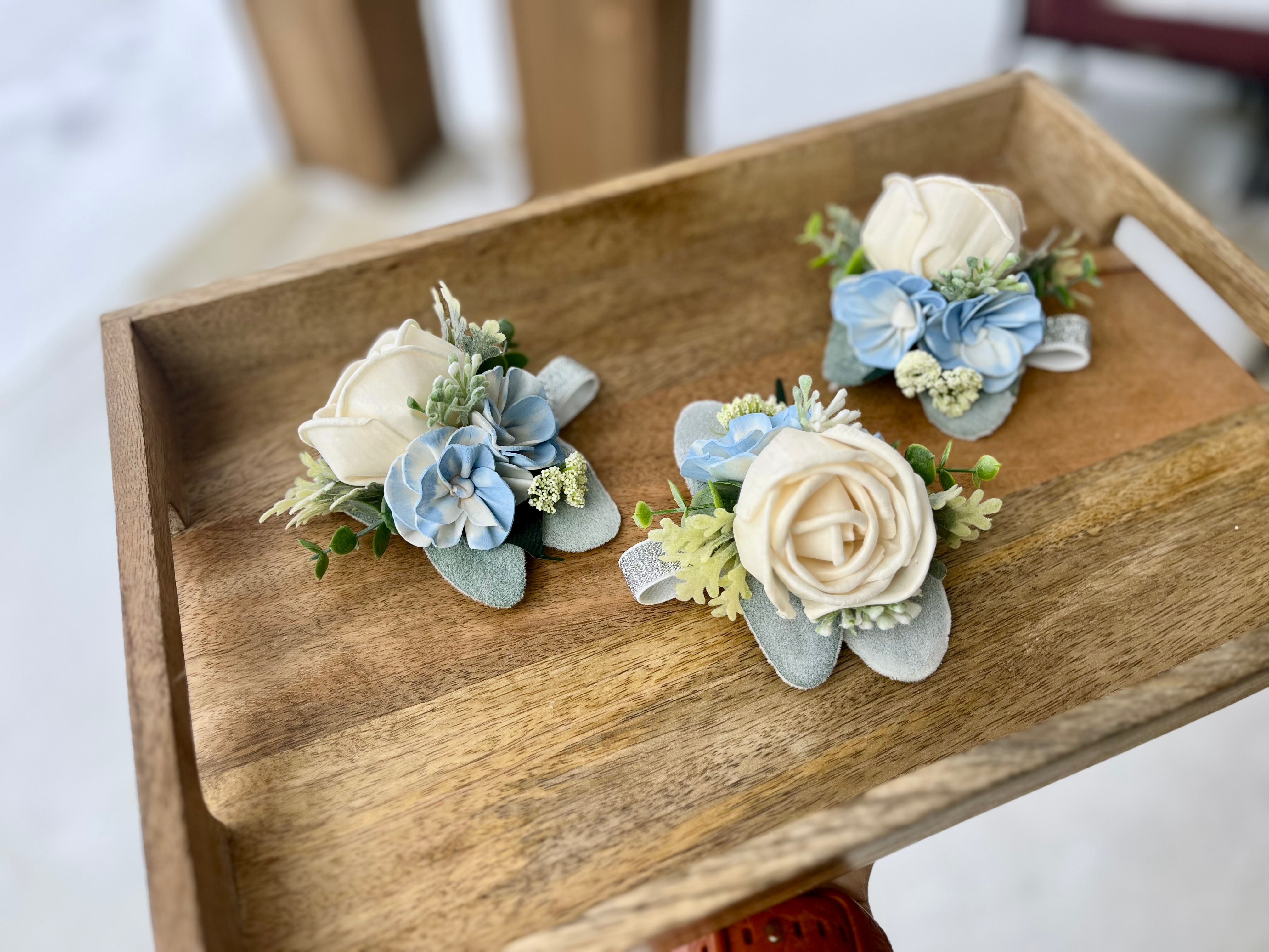 Hydrangea Boutonniere and Corsage