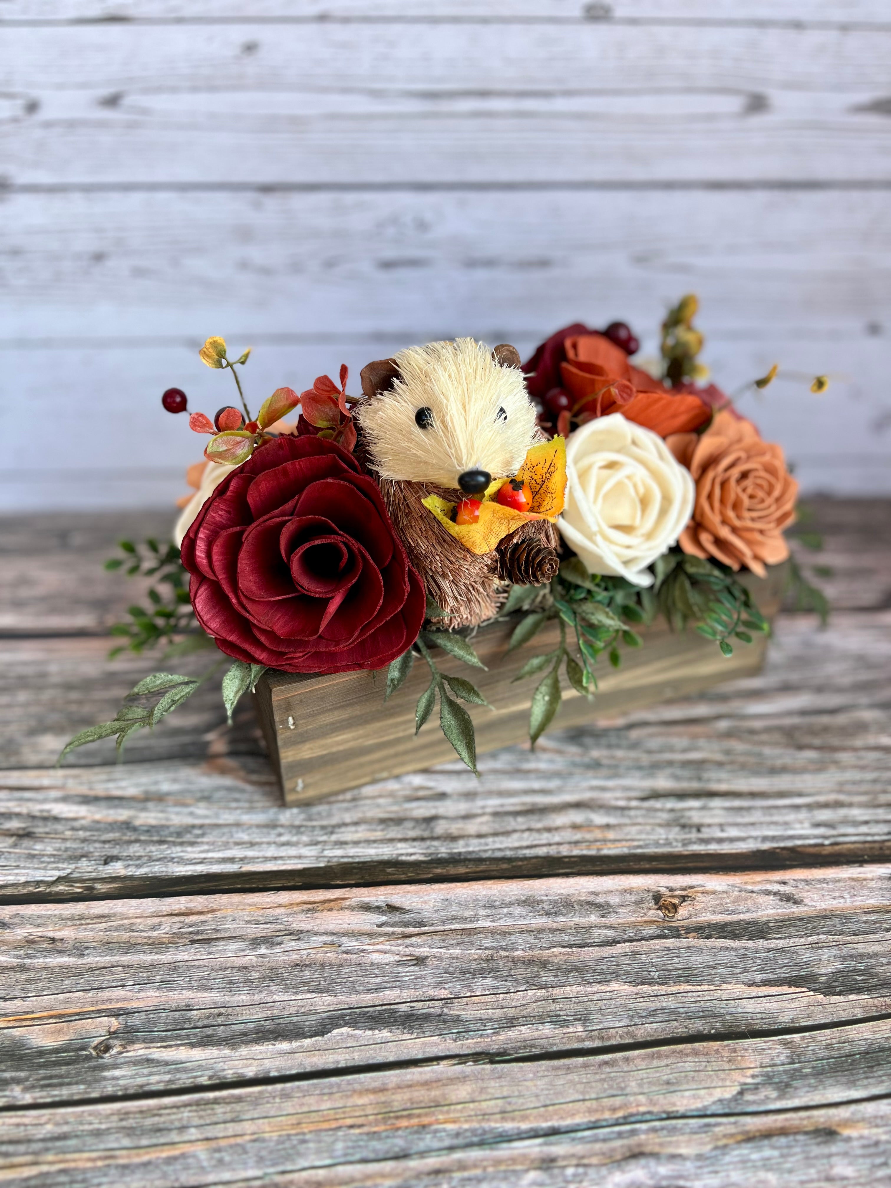 READY TO SHIP - Hedgehog Fall Centerpiece