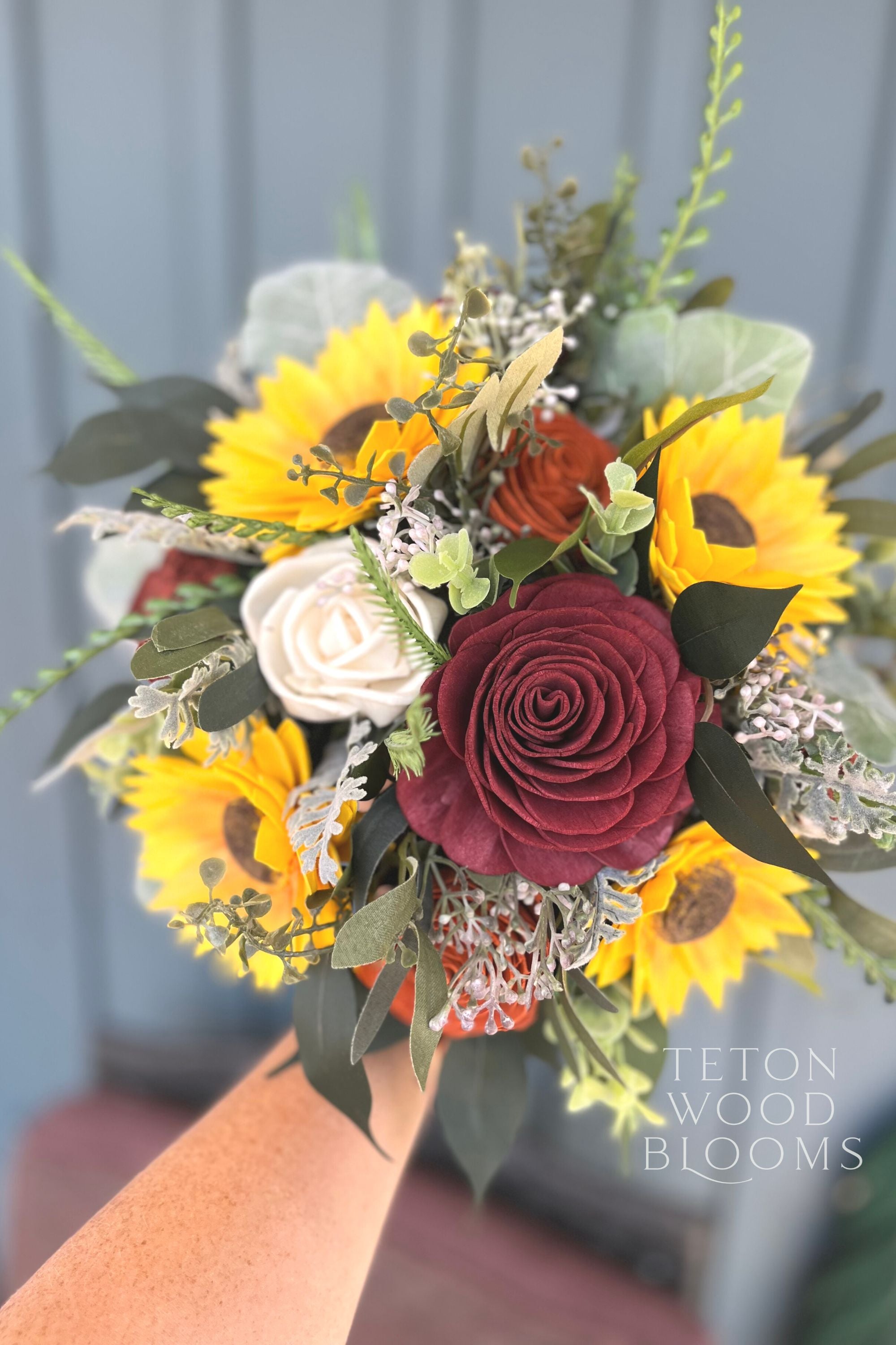 sunflower succulent bouquet Wyoming Sunflower Bouquet – Teton Wood Blooms