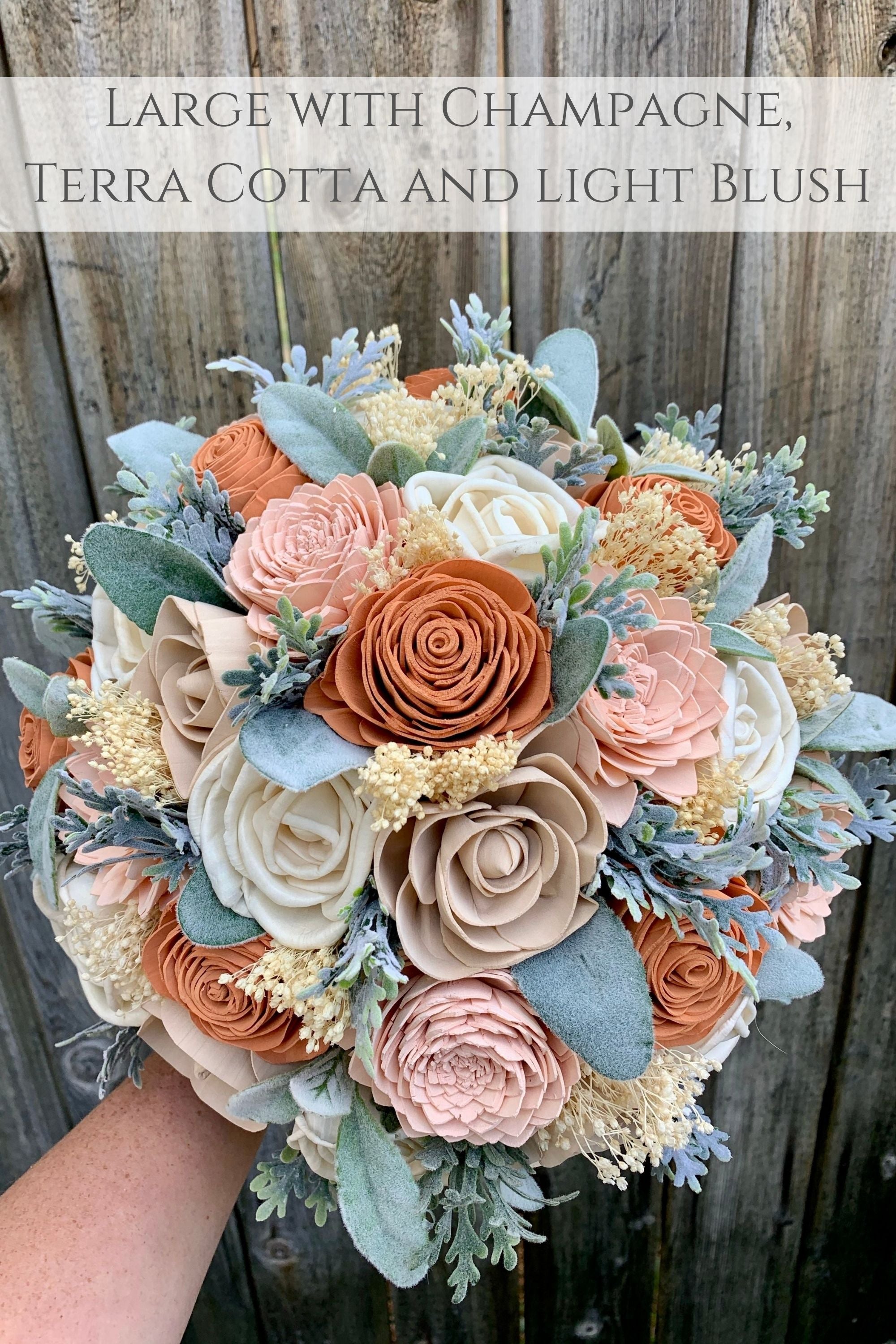 Rustic Terra Cotta and Baby's Breath Bouquet