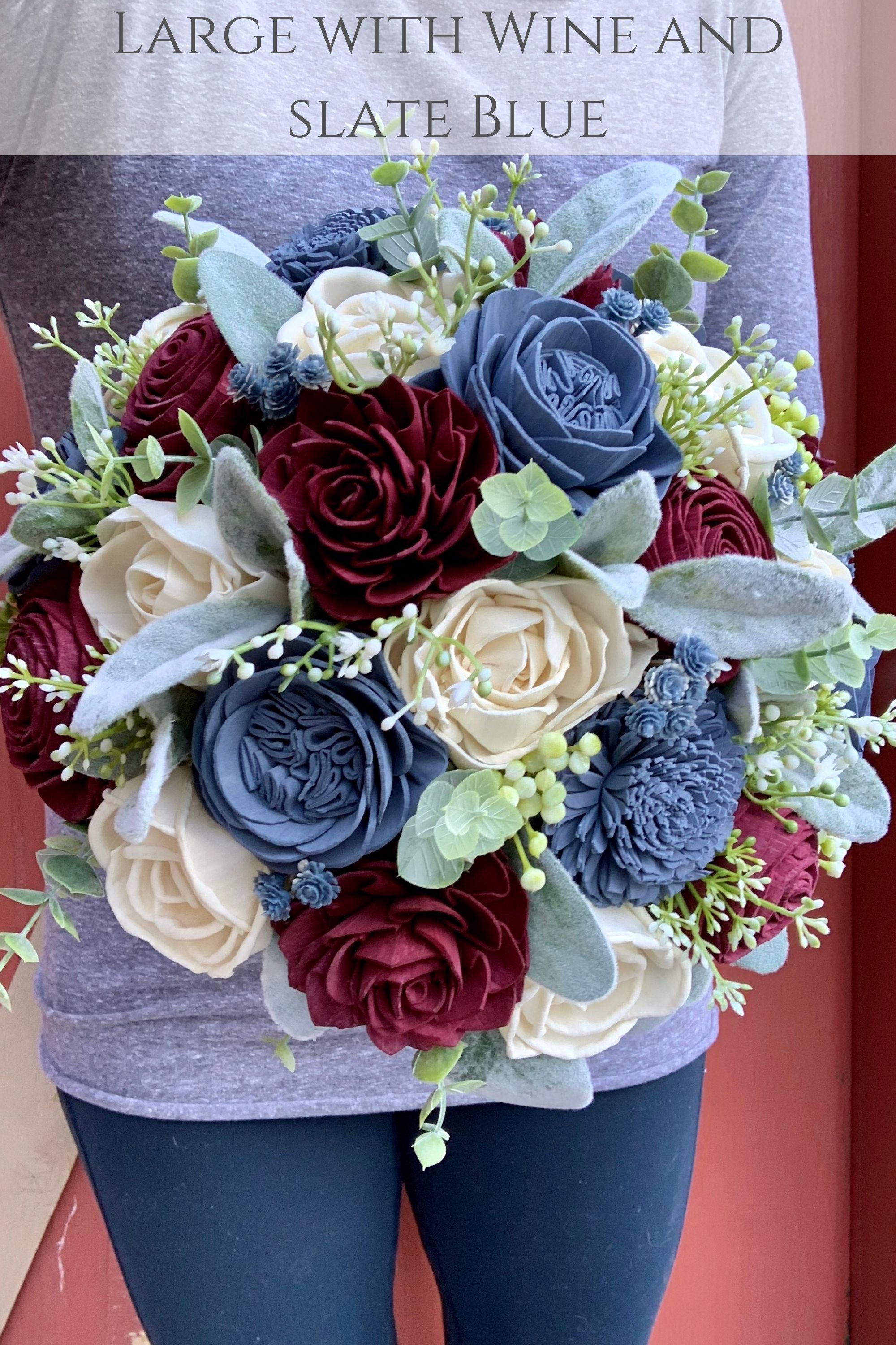 Dusty Blue and Slate Blue Bouquet
