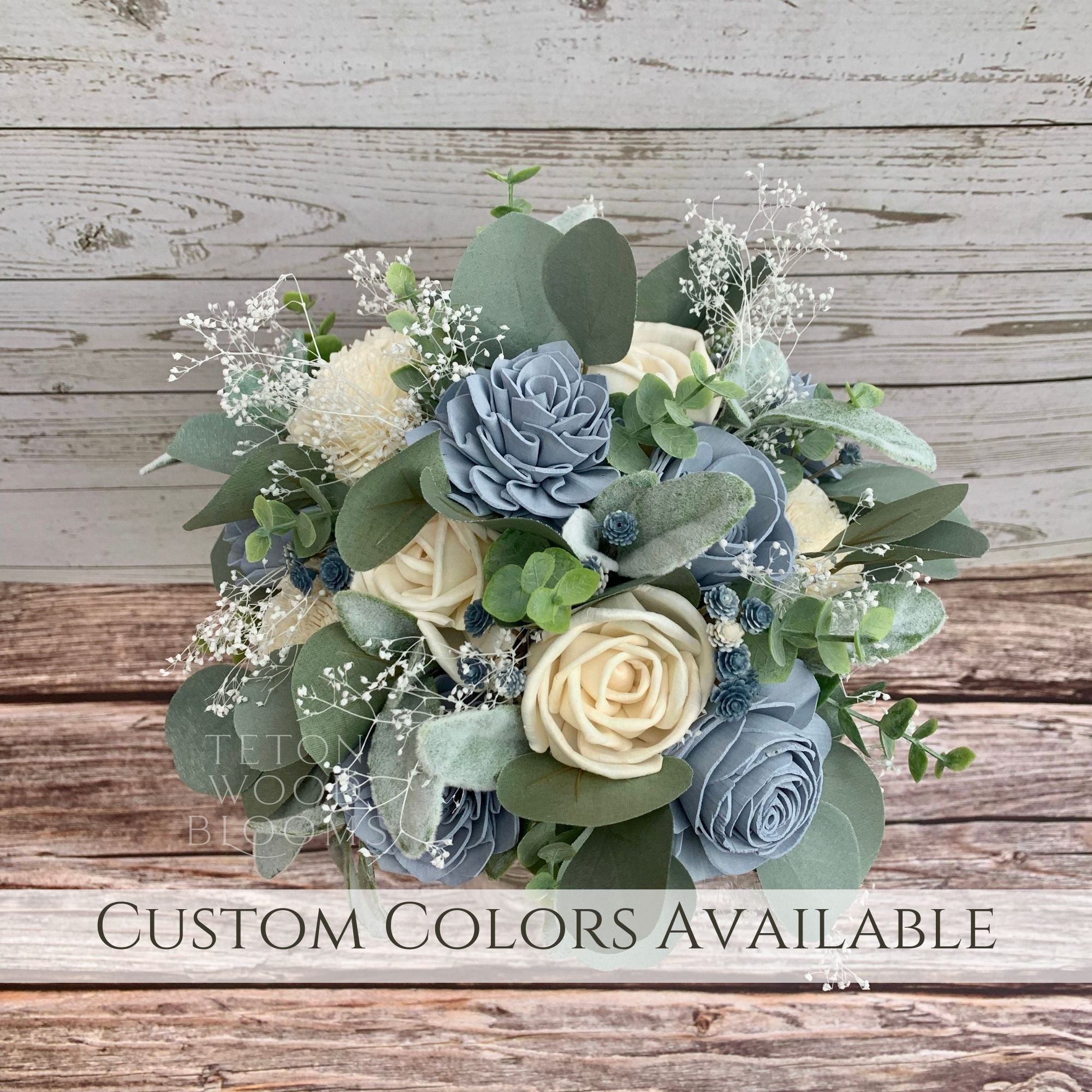 succulent eucalyptus bouquet Wild Eucalyptus and Baby's Breath Bouquet – Teton Wood Blooms