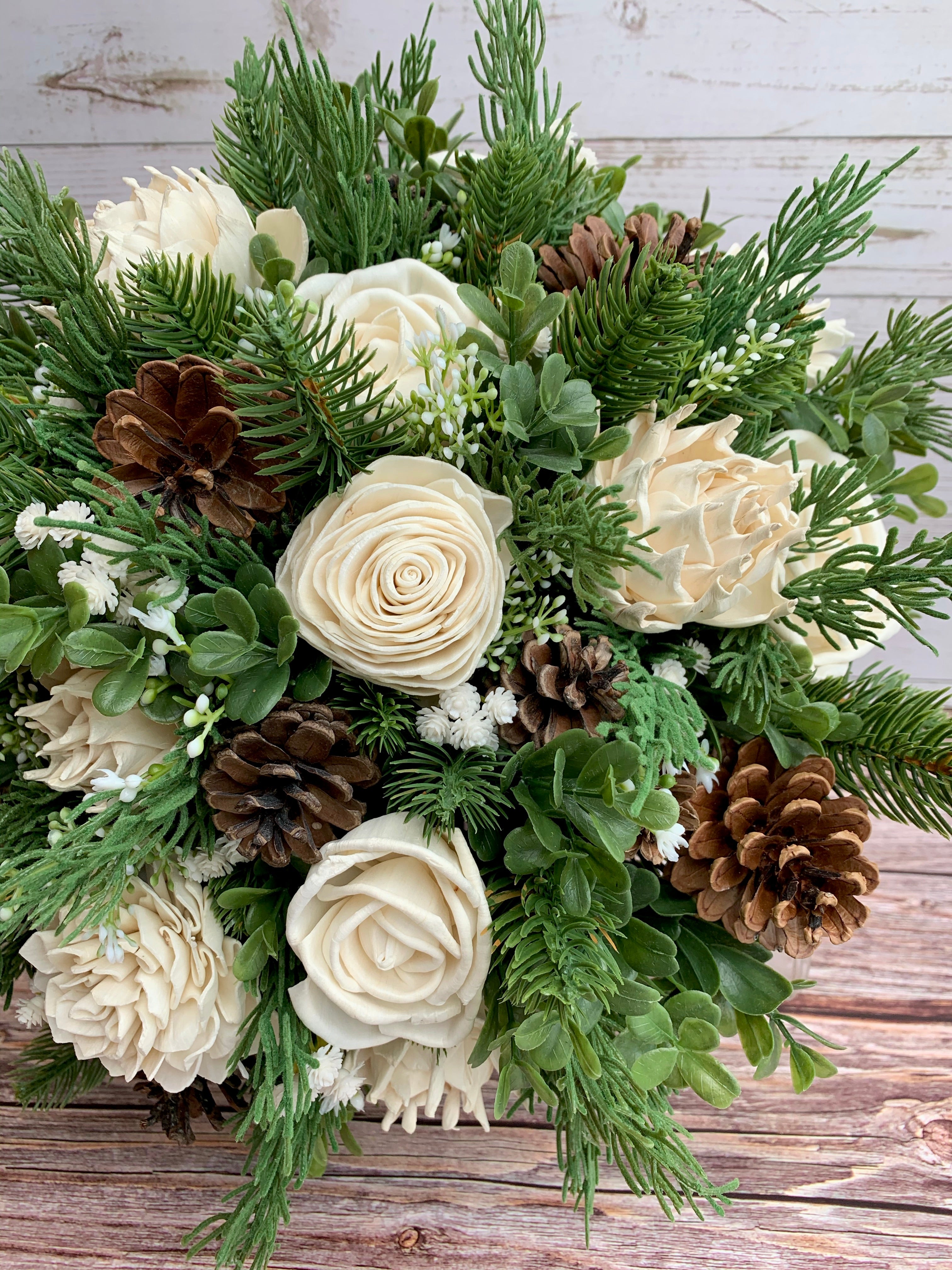 Wild Pine and Ivory Bouquet