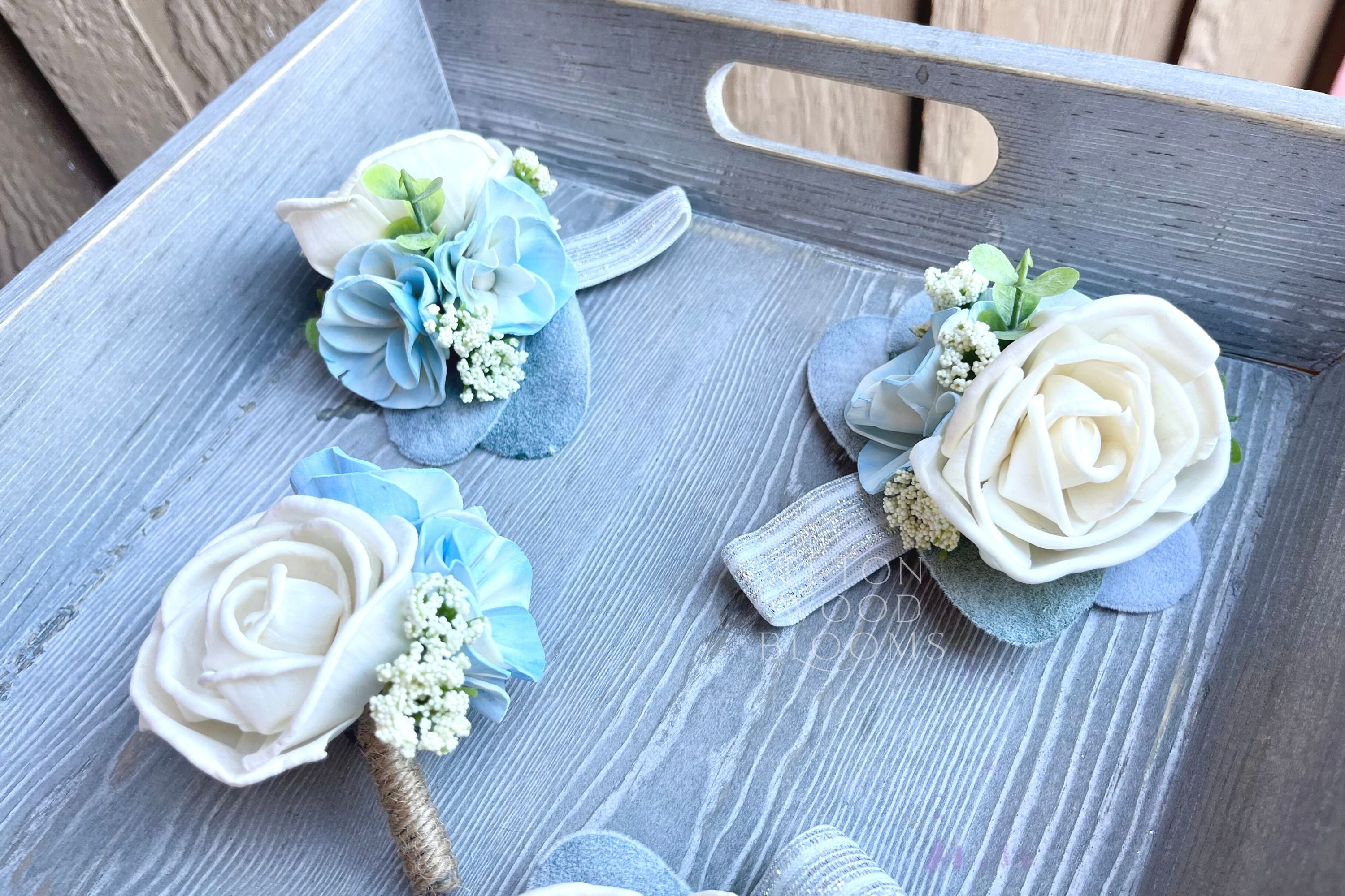 Hydrangea Boutonniere and Corsage