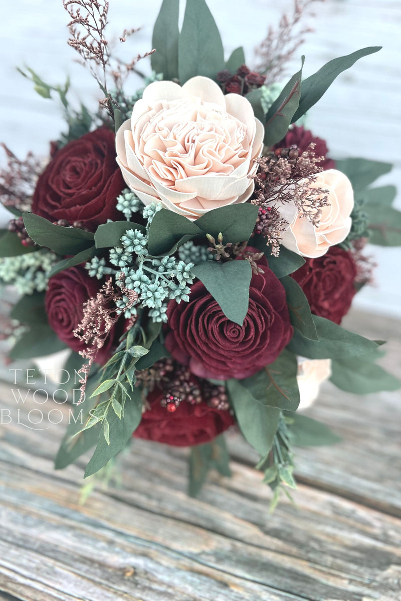Merlot Romance Bouquet – Teton Wood Blooms