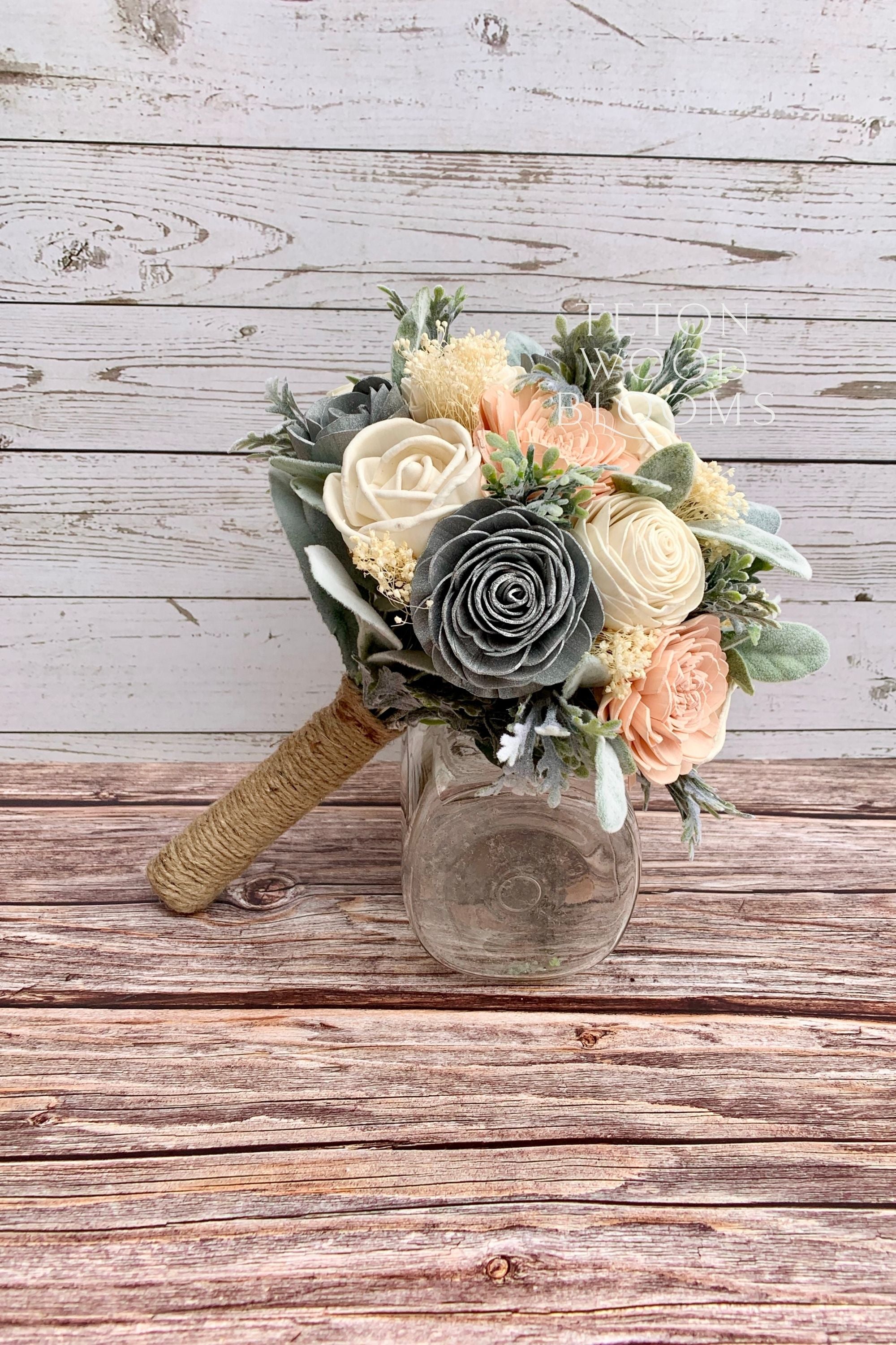 Rustic Blush and Baby's Breath Bouquet