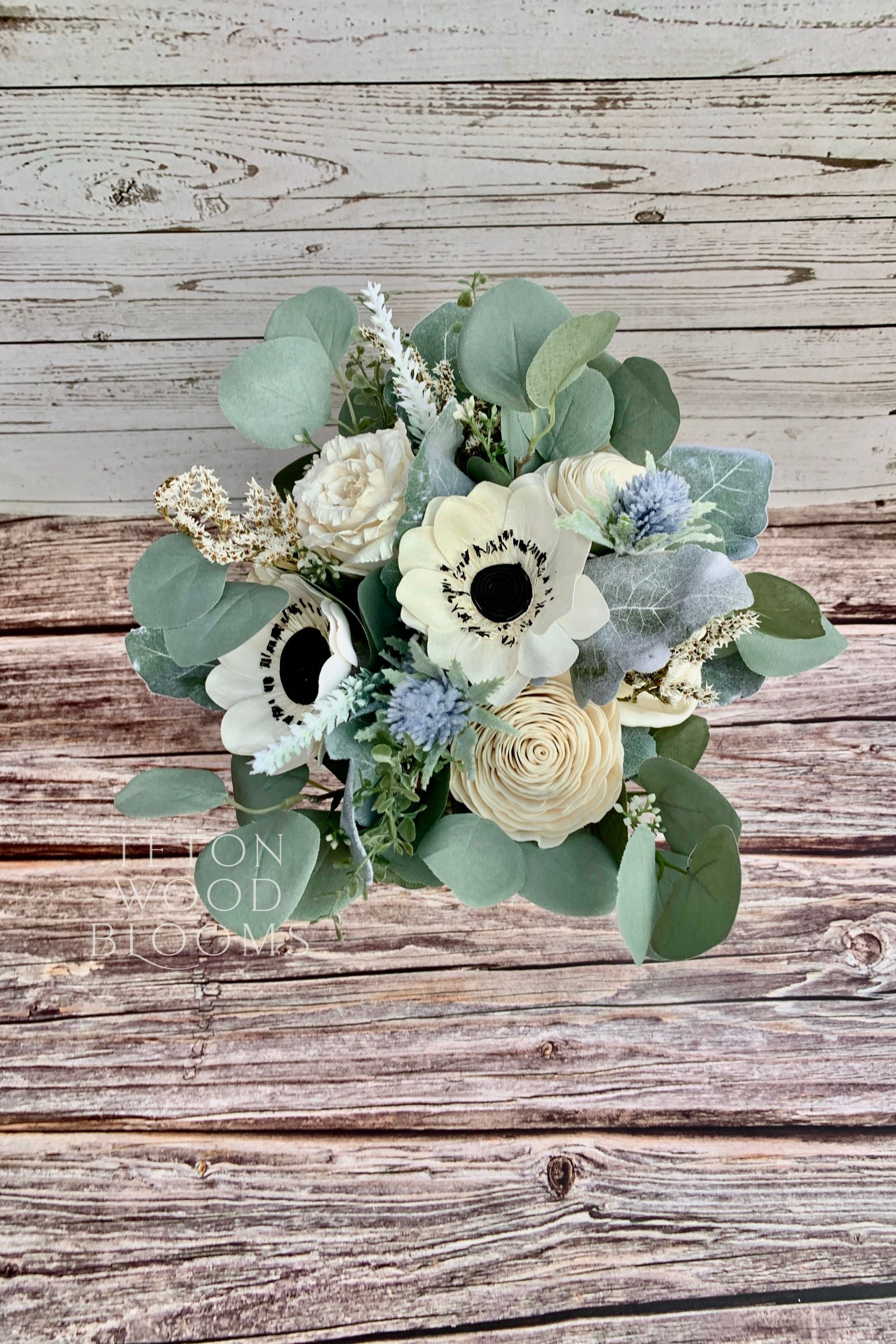Anemone and Thistle Bouquet