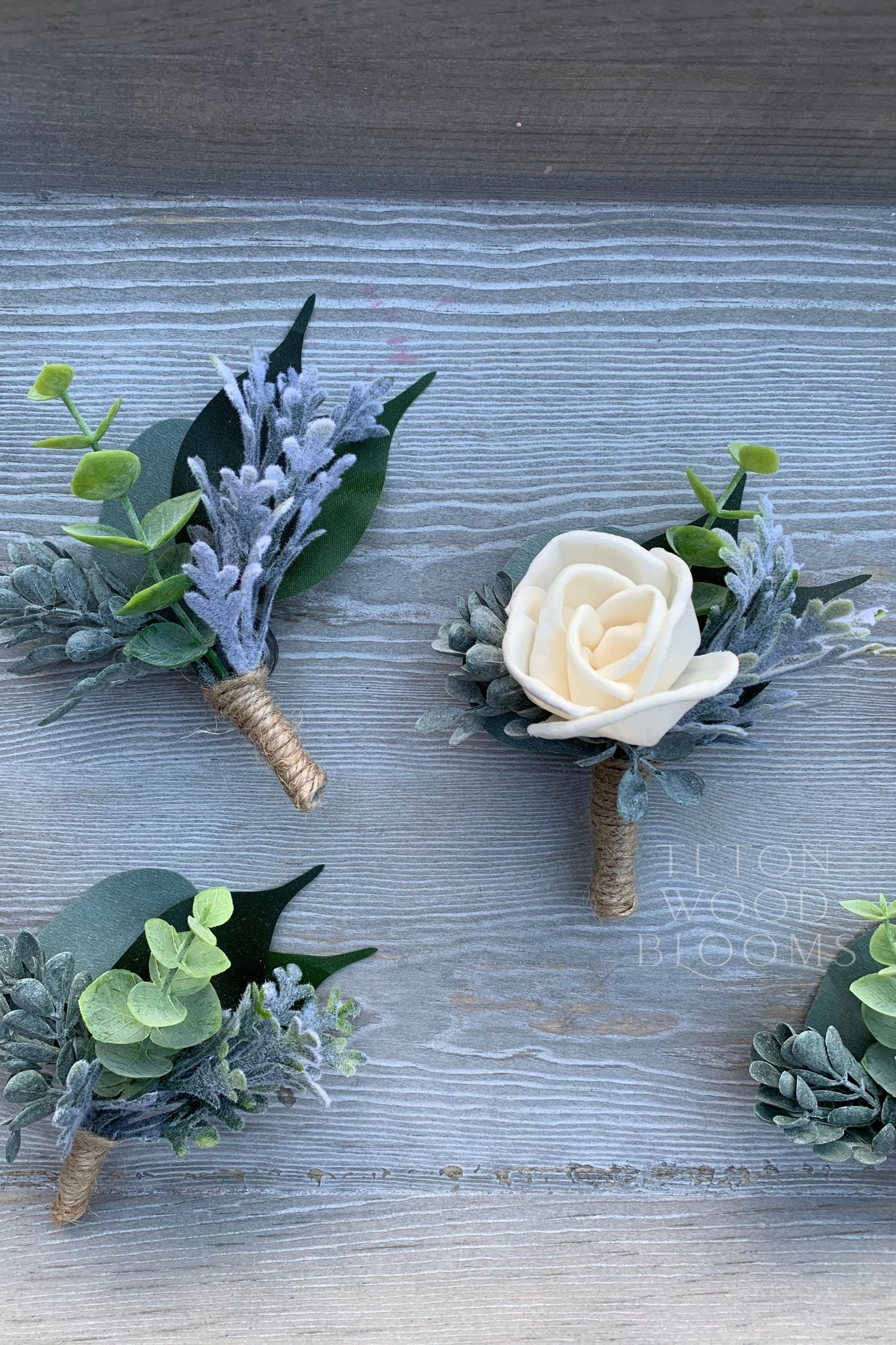 air plant boutonniere Mixed Greenery Boutonniere – Teton Wood Blooms