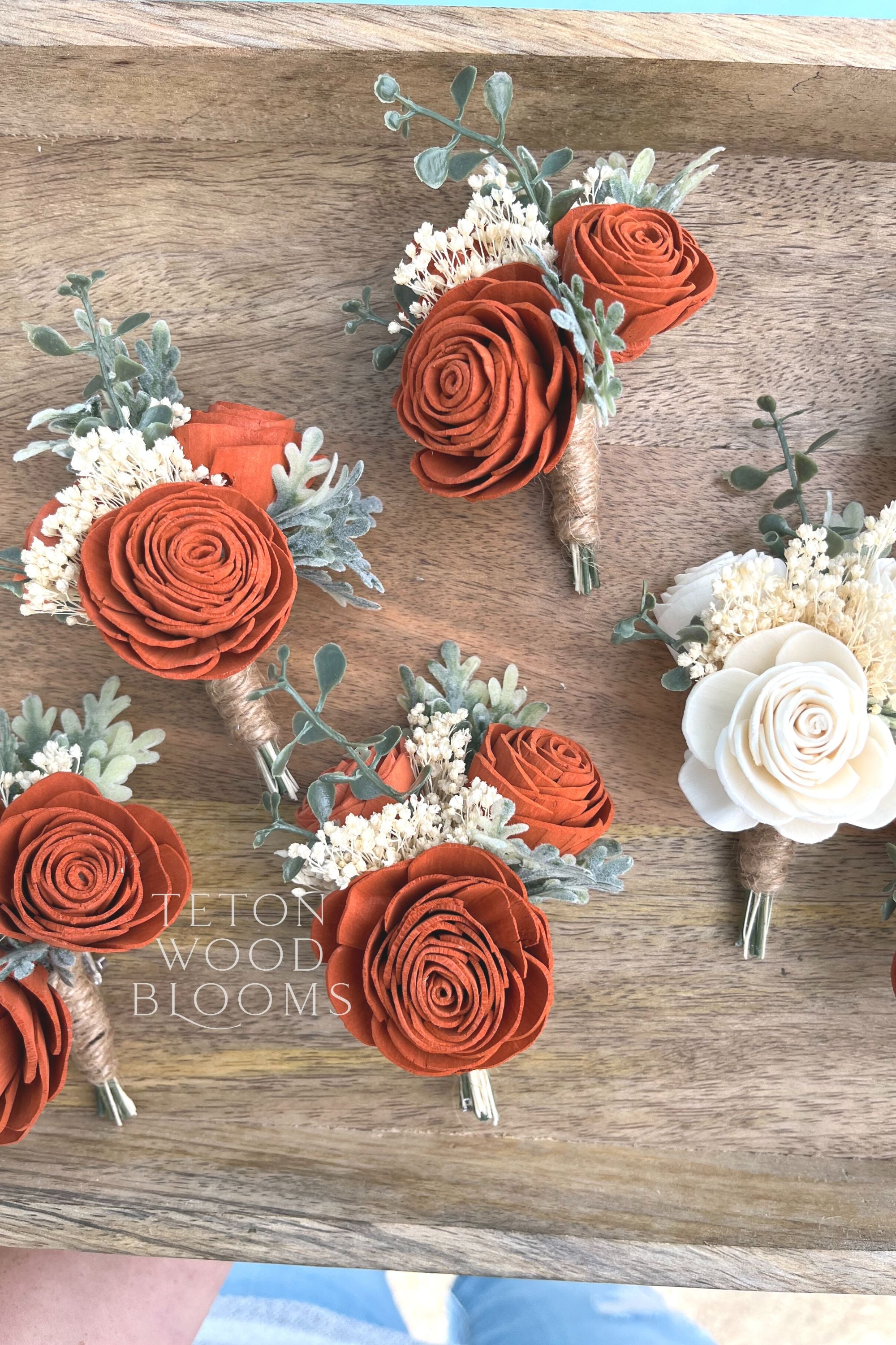 Baby's Breath and Mini Roses Boutonniere