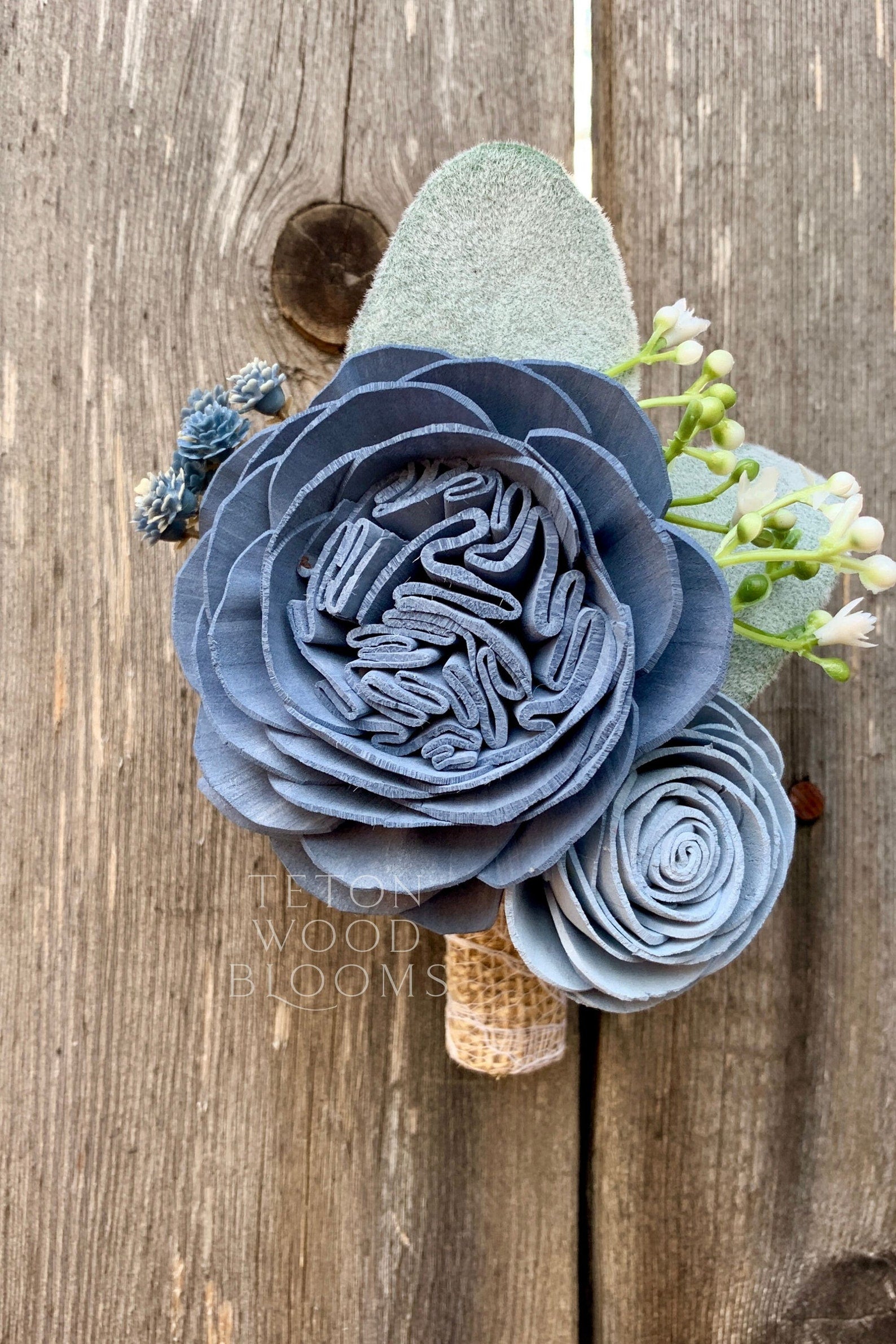 Cabbage Rose Boutonniere