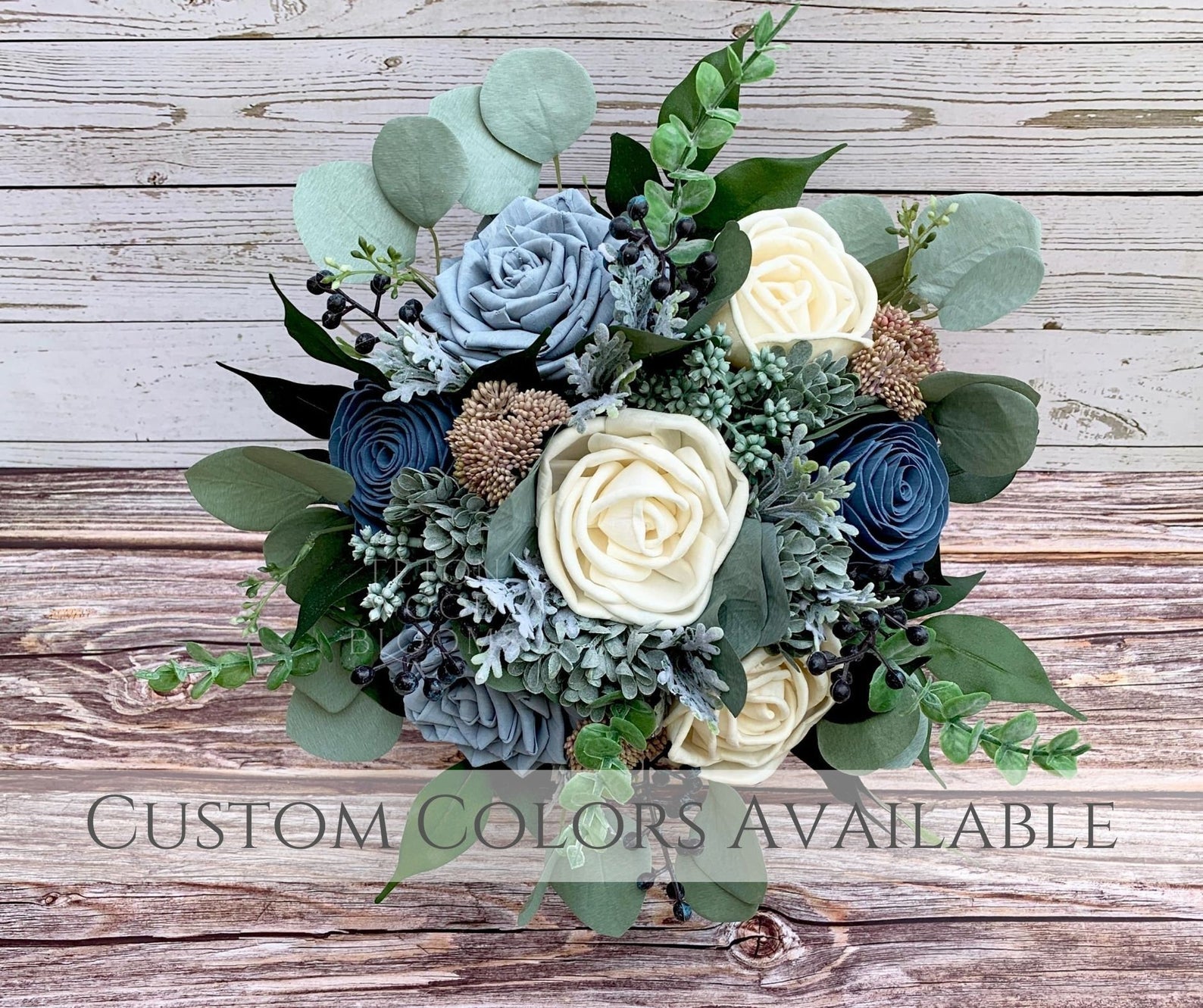 Wild Eucalyptus Bouquet With Custom Colors